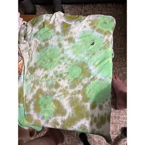 NAUTICA Lime Green Tie Dye t Shirt Size XL Womens